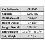 Tuxedo CR-3000 Car Rotator - 3,000 lb Capacity CR-3000