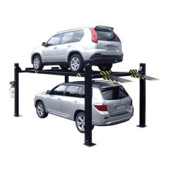 Tuxedo FP9K-DX-XLT 9,000 lb Deluxe Storage Lift Extended Length / Height - Poly casters, drip trays, jack tray FP9K-DX-XLT