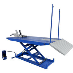 Tuxedo M-1500C-HR 1,500 lb High Rise Motorcycle Lift Bench w/ Vise, Sides, Balance Bar, Pump