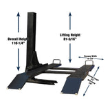 Tuxedo SP-6K-SS 6,000 lb Single Post Storage Lift SP-6K-SS