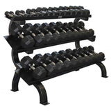 USA Dumbbell Set 5-75 lb (Hex Rubber) with Rack