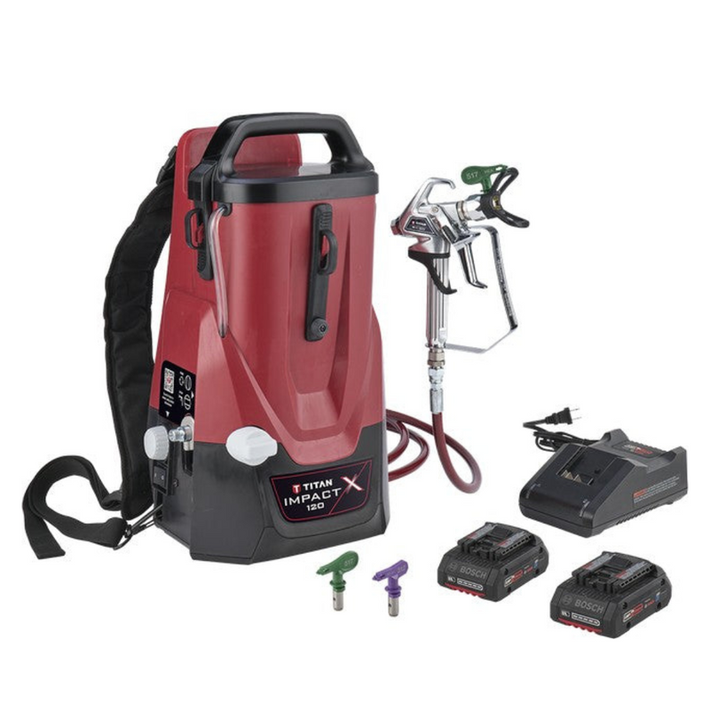 Titan 2441253 Impact X 120 18v Battery-Powered Backpack Style Airless Paint Sprayer