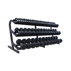 VTX 5 lb - 100 lb 8-sided Urethane Dumbbell Set with Horizontal Rack