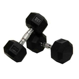 VTX 5 lb to 30 lb set of Rubber Dumbbells with A-Frame Rack