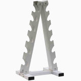 VTX 5 lb to 30 lb set of Rubber Dumbbells with A-Frame Rack