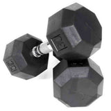 VTX by Troy 5 lb to 100 lb 8 Sided Rubber Encased Dumbbell Set with Rack