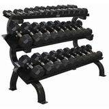 VTX by Troy 5 lbs to 75 lbs 8 Sided Rubber Encased Dumbbell Set with Rack