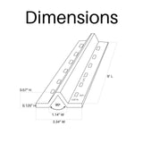 Aleko Galvanized Steel V-Track For Sliding Gate Opener - 12 Feet