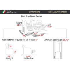 Valencia Oslo Luxury Console Edition Home Theater Seating