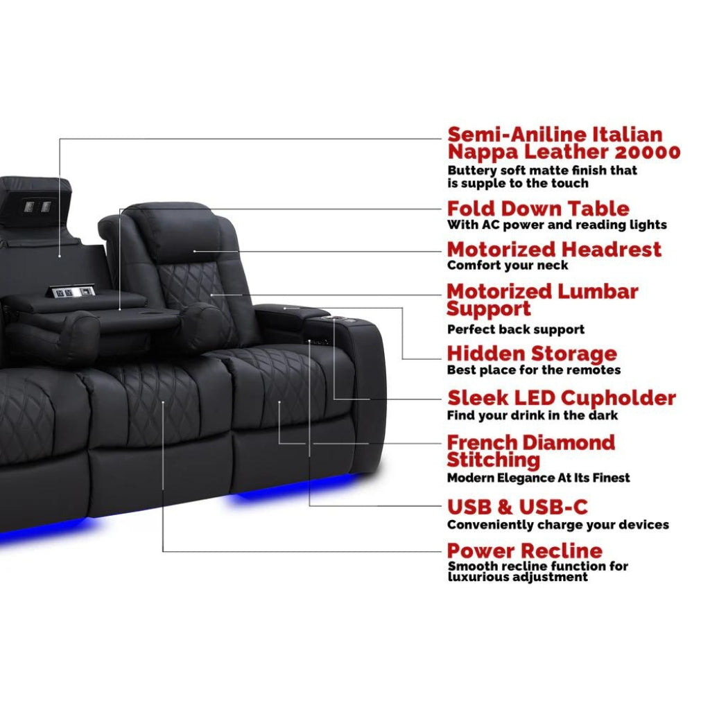 Valencia Tuscany Luxury Console Edition Home Theater Seating