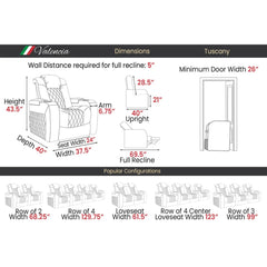 Valencia Tuscany Heat & Massage Home Theater Seating