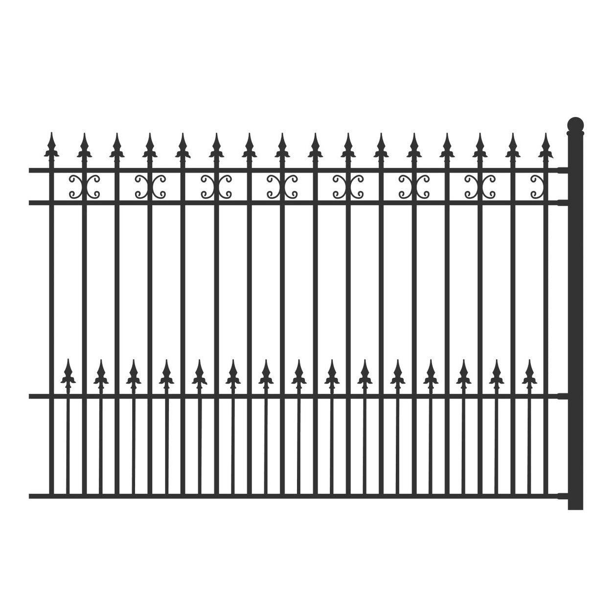 Aleko Steel Fence - Venice Style - 8 x 5 Ft