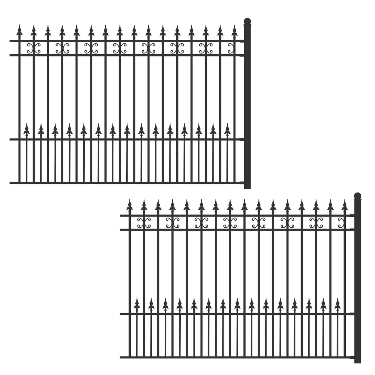 Aleko 2-Panel Fence Kit – VENICE Style – 8x5 ft. Each