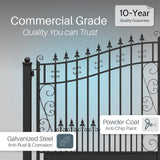 Aleko Steel Dual Swing Driveway Gate - VENICE Style - 12 x 6 Feet