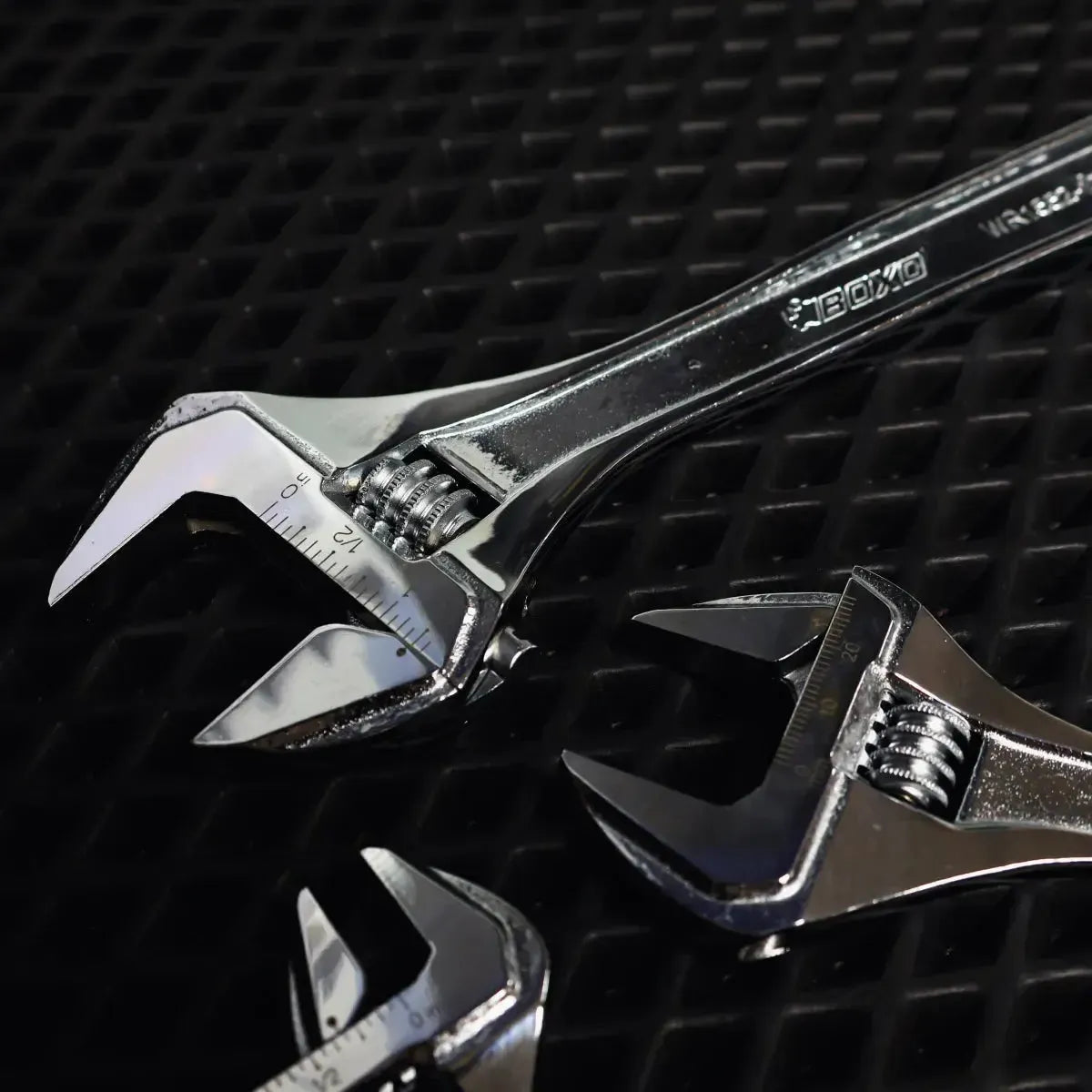 Boxo 3-Piece Adjustable Chrome Wrench Set | 2/9 Drawer EVA Foam