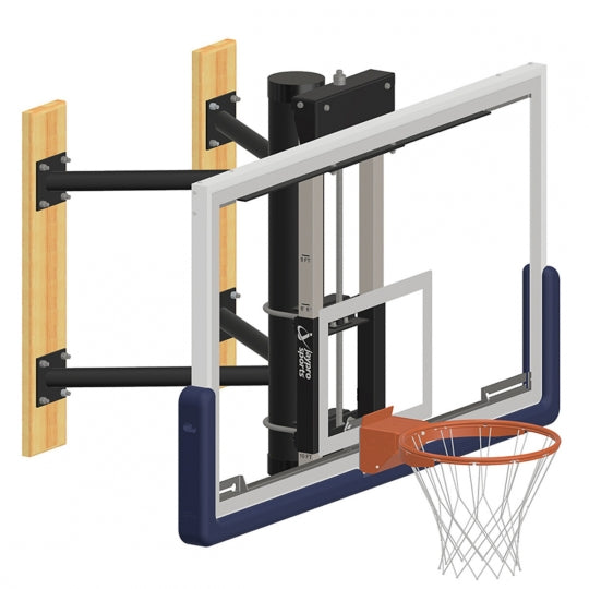 Wall Mount Basketball Shooting Station with Height Adjuster