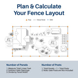 Aleko 6’ x 6’ Composite Semi-Private Fence – Charcoal Gray - Charlotte Series
