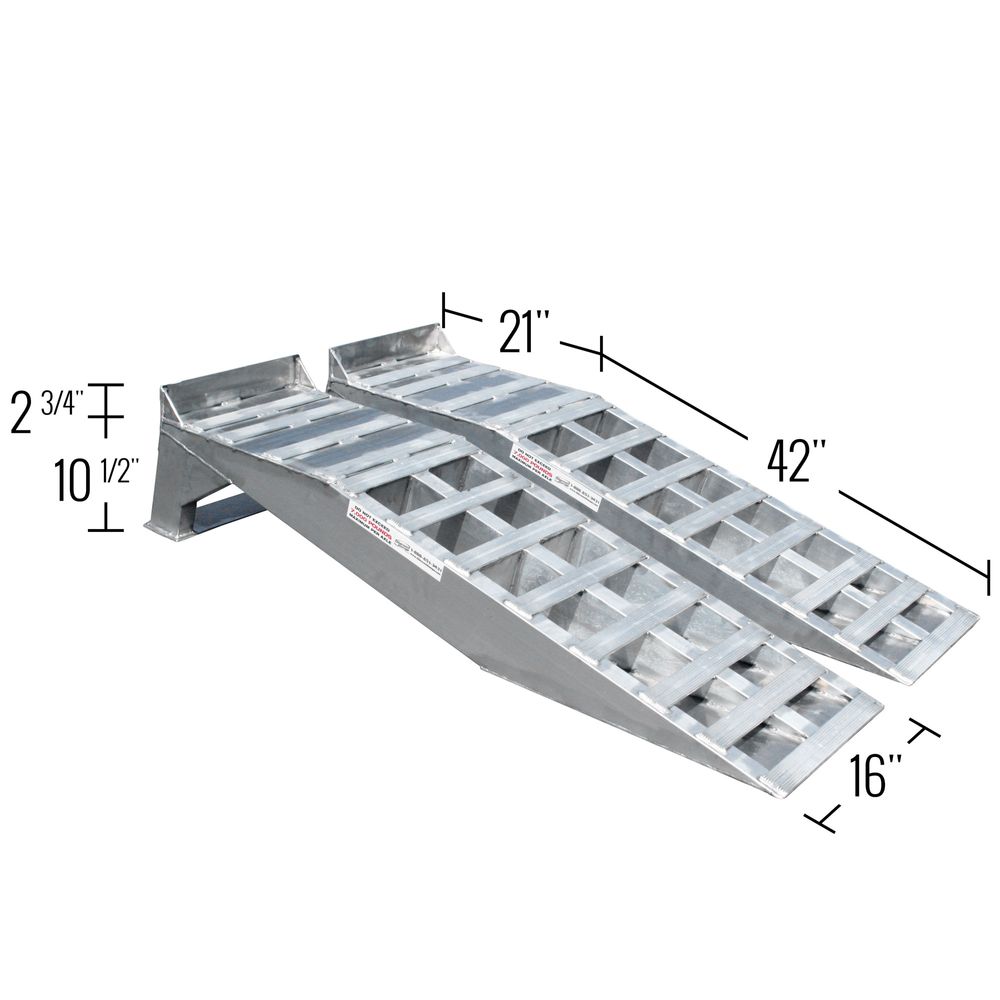 Heavy-Duty Aluminum Truck Service Ramps - 7,000 lb. per Axle