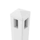 Aleko 5 in. x 5 in. x 5.3 ft. Vinyl Fence Corner Post for 3-Rail Fencing – White