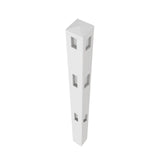 Aleko 5 in. x 5 in. x 5.3 ft. Vinyl Fence 3-Way Post for 3-Rail Fencing – White