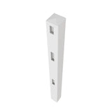 Aleko 5 in. x 5 in. x 5.3 ft. Vinyl Fence Line Post for 3-Rail Fencing – White