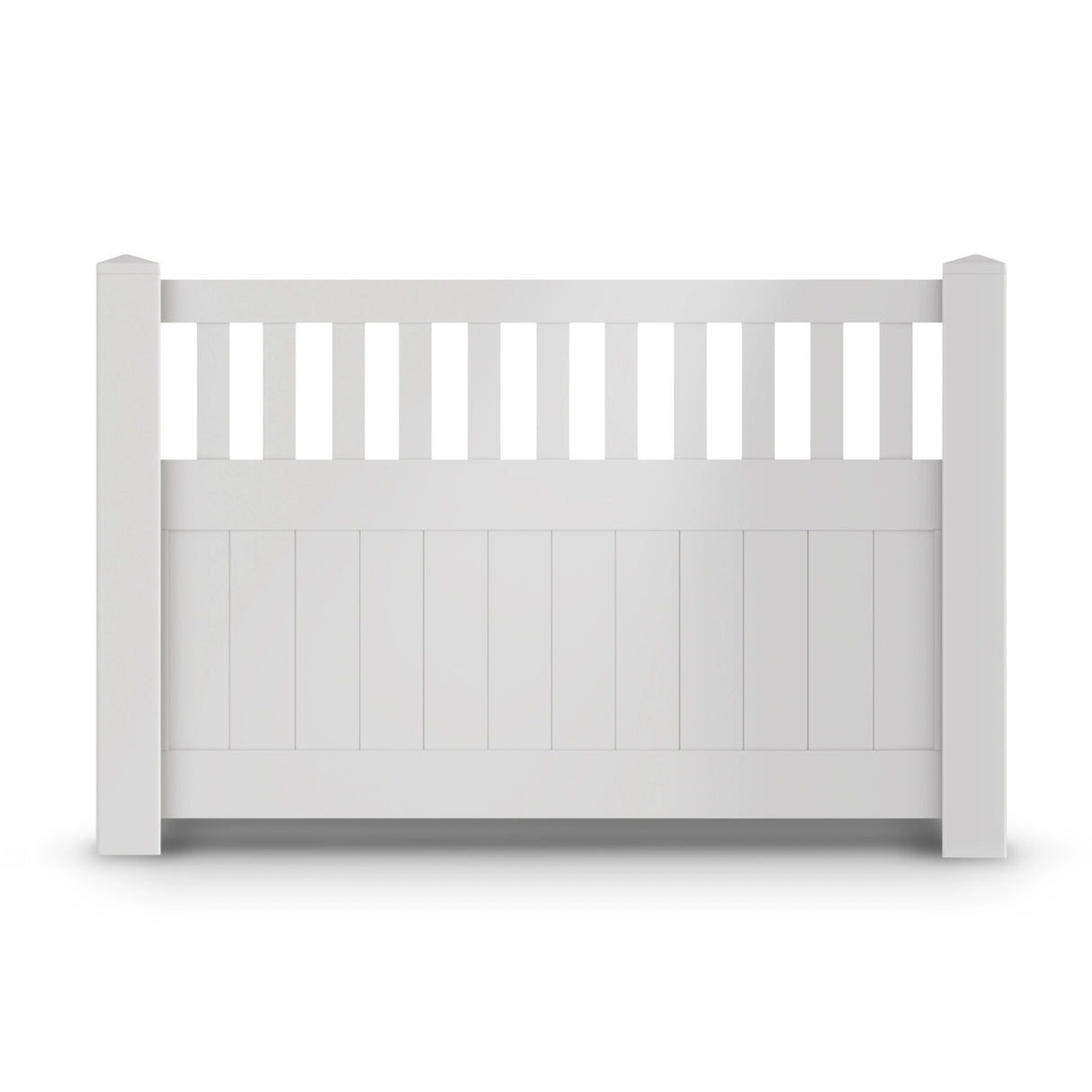 Aleko 6’ x 4’ Vinyl Semi-Private Fence – White - Denver Series