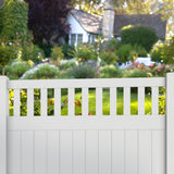 Aleko 6’ x 4’ Vinyl Semi-Private Fence – White - Denver Series