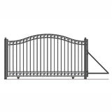 Aleko Automated Steel Sliding Driveway Gate and Gate Opener Complete Kit – DUBLIN Style – 18 x 6 Feet