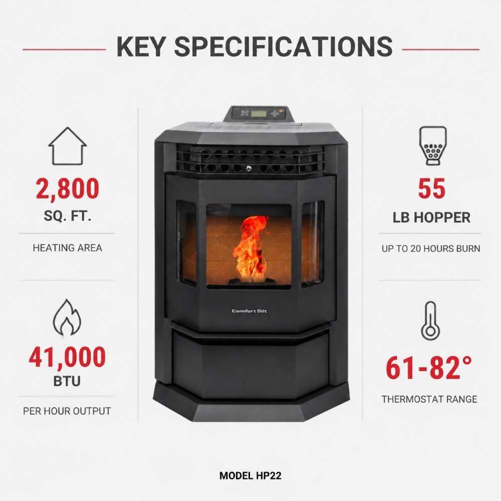 ComfortBilt HP22 24" Pellet Stove