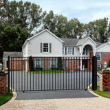Aleko Steel Sliding Driveway Gate - MADRID Style - 30 x 6 Feet