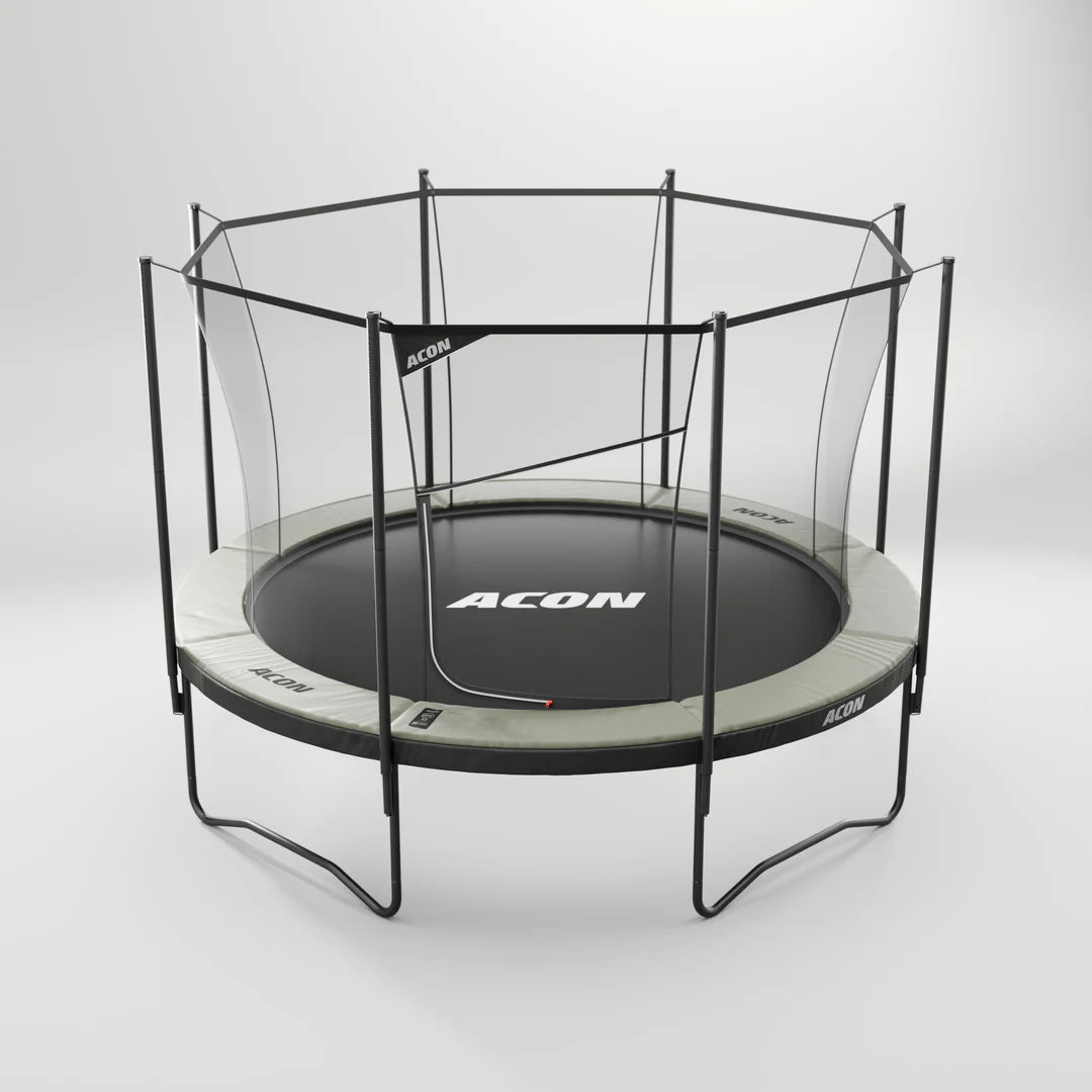 ACON Air 12ft Round Trampoline with Safety Net and Ladder, GEN 2.0