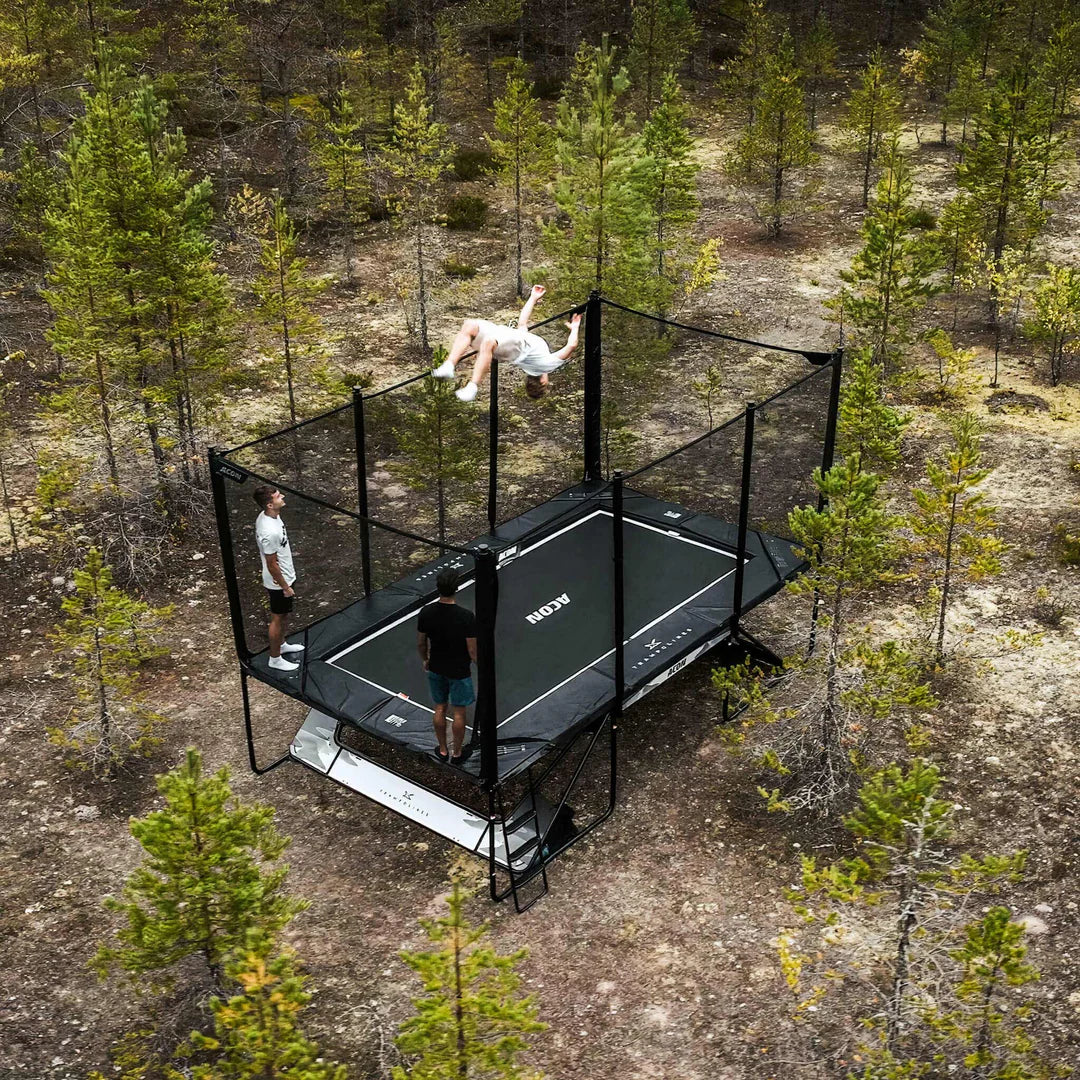 ACON X 17ft Rectangular Trampoline with Net and Ladder