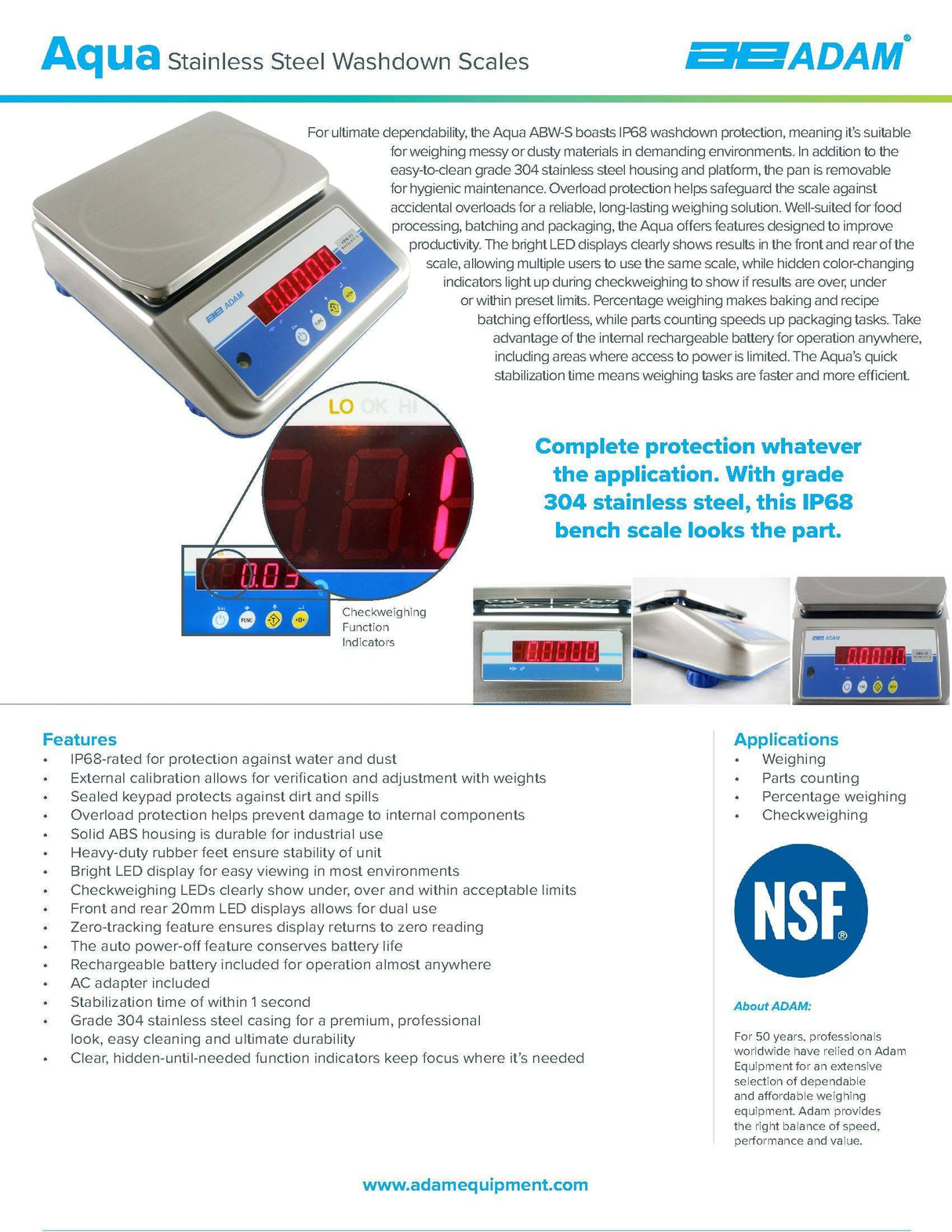 Aqua Washdown Scales ABW-4S