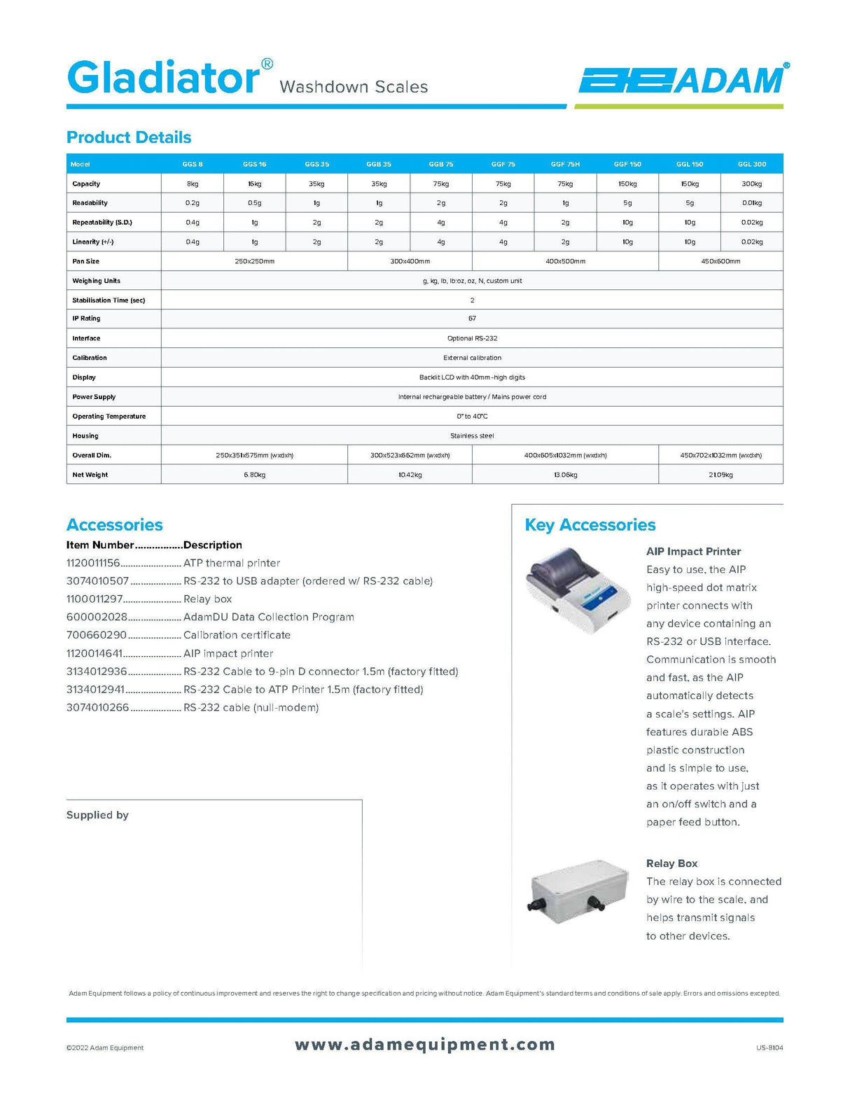 Gladiator Washdown Scales GGS 16A