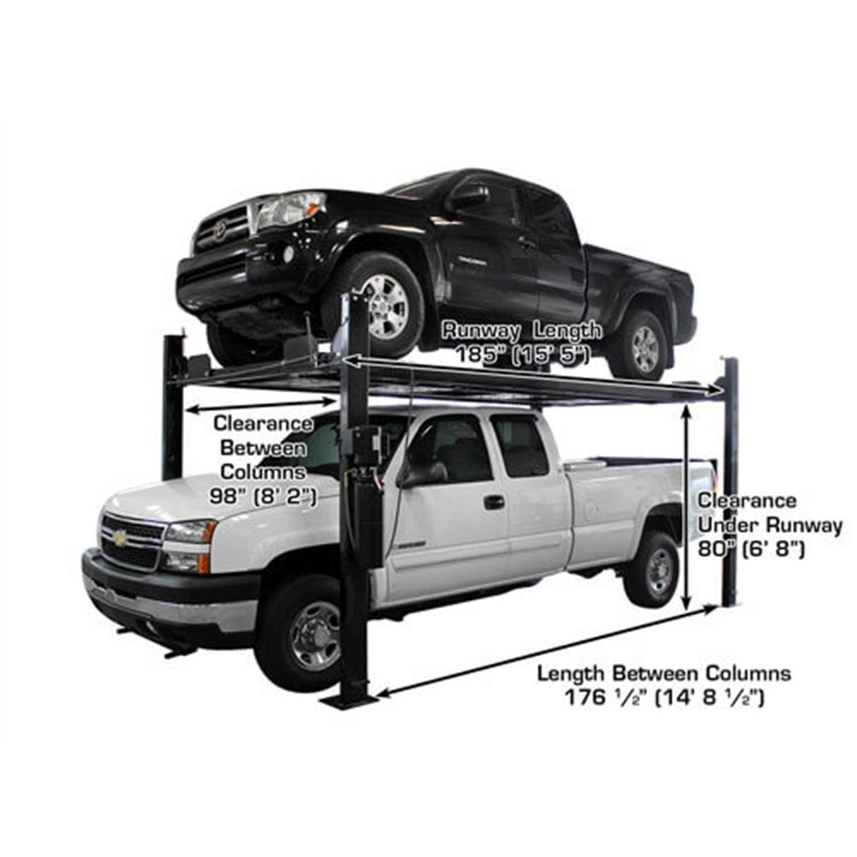 Atlas Garage PRO8000EXT-L 8,000 lb Extra Tall/Extra Long 4-Post Lift