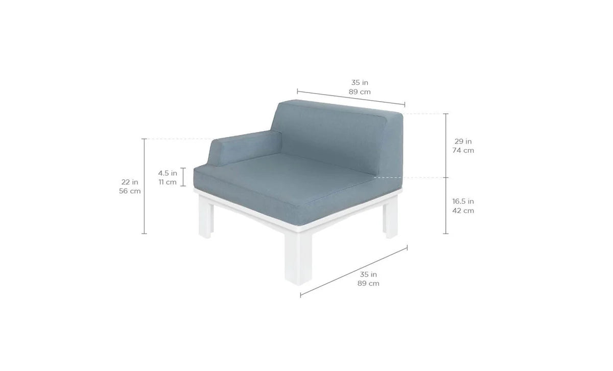 Ledge Lounger Mainstay Sectional Right Armchairs