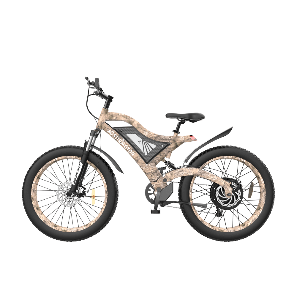 AOSTIRMOTOR S18-1500W Snakeskin Grain Fat Tire Mountain E-Bike | 1500 Watt | 48V | Electric Bike