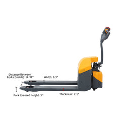 Apollolift Full Electric Pallet Jack With Emergency Key Switch 4400lbs Cap. 48" x27" Local Pick-Up A-1030