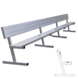 Jaypro 21' PORTABLE Aluminum Player Bench, w/ Backrest, PB-10