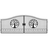 Greatbear Dual Swing Wrought Iron Gate for Driveway