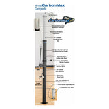 Bison 3 1/2" CarbonMax Composite Complete Volleyball System VB7000