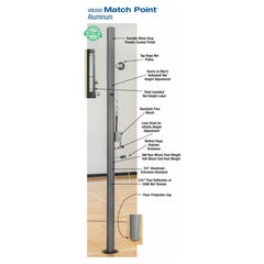 Bison 3 1/2" Match Point Aluminum Complete Volleyball System VB6000