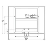 Bison 42" x 54" Polycarbonate Playground Backboard BA407U