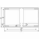Bison 42" x 72" Rectangular Steel Backboard BA472