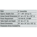Bison 8' Sport Pride LED Illuminated Scorers Table