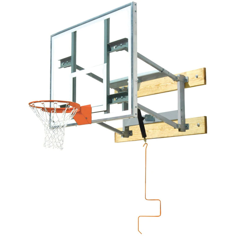 Bison Adjustable Glass Wall Mounted Basketball Hoop