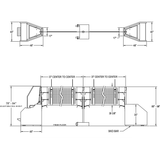 Bison Arena II Freestanding Portable Double Court Volleyball System VB8102