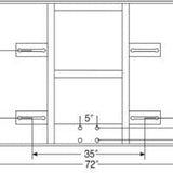 Bison Inc. 42″ x 72″ Extended Life Short Glass Conversion Backboard