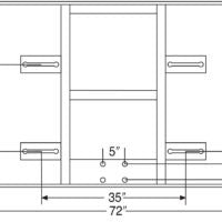 Bison Inc. 42″ x 72″ Extended Life Short Glass Conversion Backboard