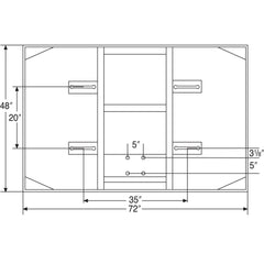 Bison Inc. 48″ x 72″ Tall Unbreakable “XL” Glass Competition Conversion Backboard